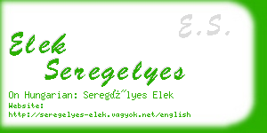 elek seregelyes business card